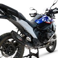 GPR exhaust compatible with Bmw R 1300 R / RS 2025-2026, GP-Revo Black Titanium, Homologated legal slip-on exhaust including removable db killer and link pipe 