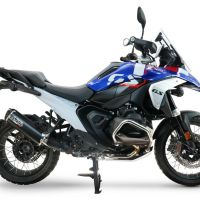 GPR exhaust compatible with Bmw R 1300 GS Adventure 2024-2026, Hyper Dual Black Titanium, Homologated legal slip-on exhaust including removable db killer and link pipe 