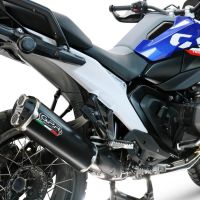 GPR exhaust compatible with Bmw R 1300 GS Adventure 2024-2026, Hyper Dual Black Titanium, Homologated legal slip-on exhaust including removable db killer and link pipe 