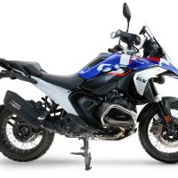 GPR exhaust compatible with Bmw R 1300 GS Adventure 2024-2026, Hyper Sonic Black Titanium, Homologated legal slip-on exhaust including removable db killer and link pipe 
