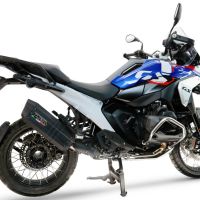 GPR exhaust compatible with Bmw R 1300 GS Adventure 2024-2026, Hyper Sonic Black Titanium, Homologated legal slip-on exhaust including removable db killer and link pipe 