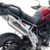 Exhaust compatible with Triumph Tiger 900 GT / Pro / Rally Pro 2024-2025, Furore-X Acciaio Inox, Slip-on exhaust including removable db killer and link pipe, not EPA-compliant 