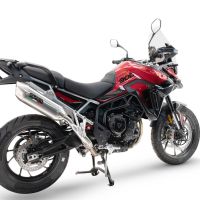 Exhaust compatible with Triumph Tiger 900 GT / Pro / Rally Pro 2024-2025, Furore-X Acciaio Inox, Slip-on exhaust including removable db killer and link pipe, not EPA-compliant 