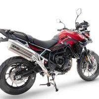 Exhaust compatible with Triumph Tiger 900 GT / Pro / Rally Pro 2024-2025, Hyper Sonic Titanium, Slip-on exhaust including removable db killer and link pipe, not EPA-compliant 