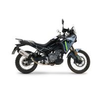 GPR exhaust compatible with Cf Moto 450 MT 2024-2026, Furore-X Titanio, Homologated legal slip-on exhaust including removable db killer and link pipe 