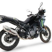 GPR exhaust compatible with  Cf Moto 450 MT 2024-2025, Furore-X Acciaio Inox, Slip-on exhaust including removable db killer and link pipe, not EPA-compliant 
