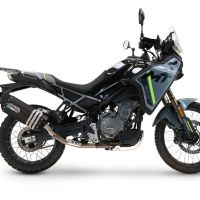 GPR exhaust compatible with  Cf Moto 450 MT 2024-2025, Hyper Sonic Black Titanium, Full system exhaust, including removable db killer/spark arrestor 