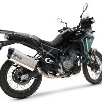 GPR exhaust compatible with  Cf Moto 450 MT 2024-2025, Hyper Sonic Titanium, Full system exhaust, including removable db killer/spark arrestor 