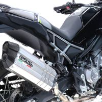 GPR exhaust compatible with  Cf Moto 450 MT 2024-2025, Hyper Sonic Titanium, Full system exhaust, including removable db killer/spark arrestor 