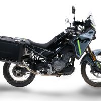 GPR TECH compatible with  Cf Moto 650 Mt 2019/2020 e4 GPR TECH Pair of side cases aluminum made, black color with specific pannier holder Capacity 38 LT. + 38 LT.