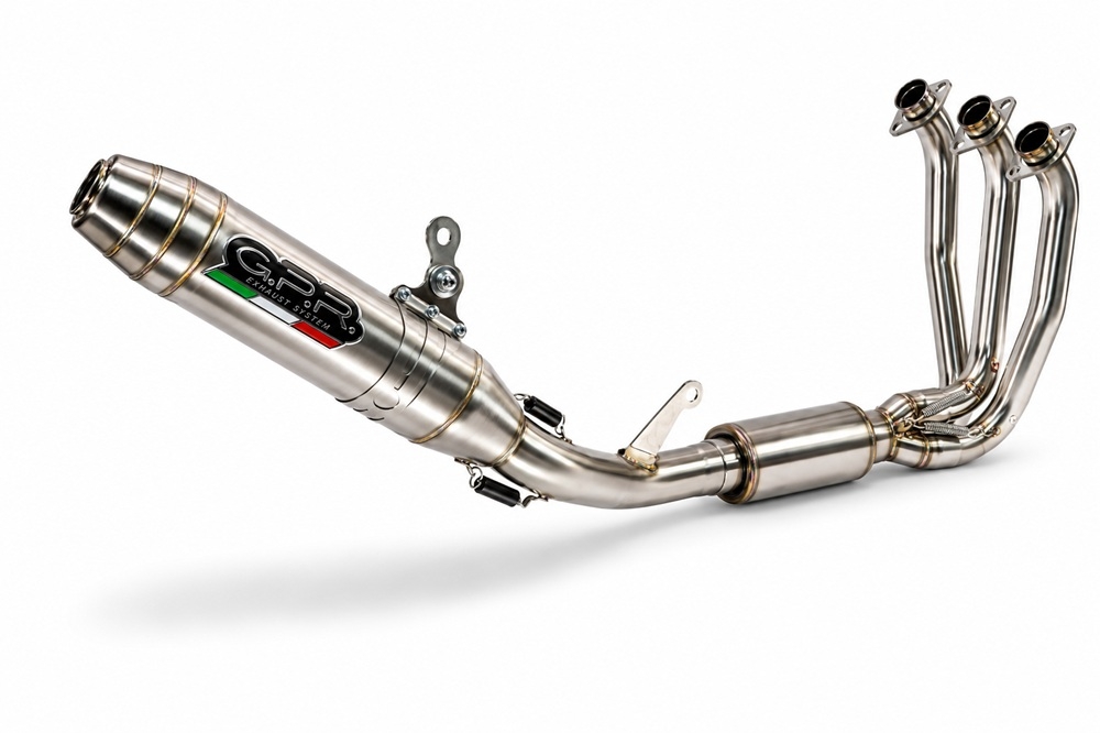 GPR exhaust compatible with Cf Moto 675NK 2024-2027, Deeptone Inox, full system exhaust legal for UK and non-EU countries including removable db killer 