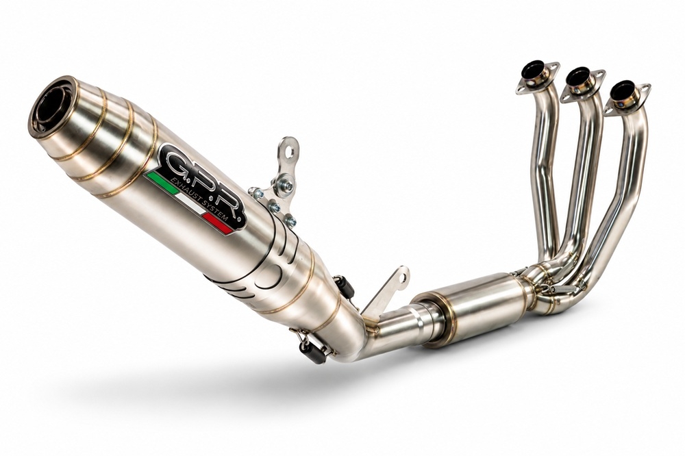 GPR exhaust compatible with Cf Moto 675NK 2024-2027, Deeptone Inox, full system exhaust legal for UK and non-EU countries including removable db killer 