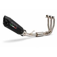 GPR exhaust compatible with Cf Moto 675NK 2024-2027, GP-Revo Black Titanium, full system exhaust legal for UK and non-EU countries including removable db killer 
