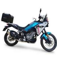 Top case GPR TECH compatible with  Cf Moto 450MT 2023/2025 Euro5 Plus GPR TECH Top case in aluminum, black color with specific plate included Capacity 45 LT.