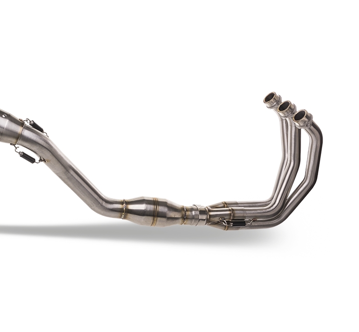 GPR exhaust compatible with Yamaha Tracer 9 2021-2024, Dual Poppy, Homologated legal full system exhaust, including removable db killer and catalyst 