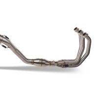 GPR exhaust compatible with Yamaha Tracer 9 2021-2024, Dual Poppy, Homologated legal full system exhaust, including removable db killer and catalyst 