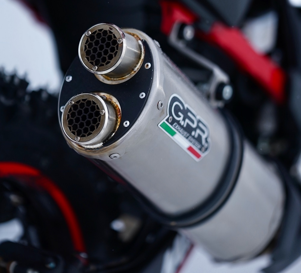 Exhaust compatible with Honda Crf 1100 L Africa Twin Adventure Sport 2020-2025, Dual Inox, Slip-on exhaust including removable db killer and link pipe, EPA-compliant 