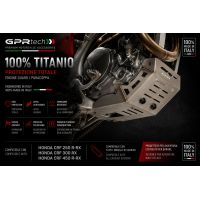 GPR TECH compatible with  Honda Crf 250 R/RX 2022/2024 GPR TECH Titanium Skid plate 