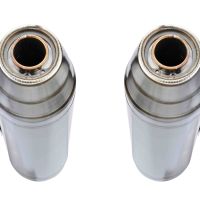 Exhaust compatible with Triumph Speed Triple 1050 2011-2015, Deeptone Inox, Dual slip-on including removable db killers and link pipes, EPA-compliant 