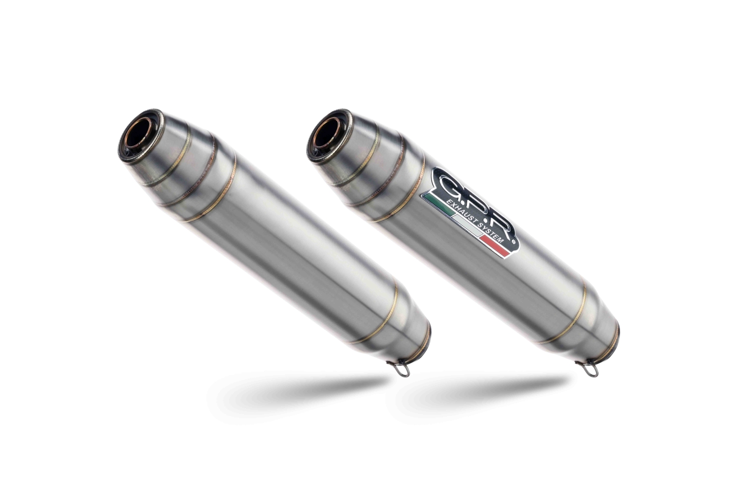 Exhaust compatible with Triumph Speed Triple 1050 2011-2015, Deeptone Inox, Dual slip-on including removable db killers and link pipes, EPA-compliant 