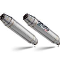 Exhaust compatible with Triumph BONNEVILLE T100 2001-2014, Deeptone Inox, Dual slip-on including removable db killers and link pipes, not EPA-compliant 