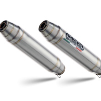 Exhaust compatible with Triumph Scrambler 900 2006-2014, Deeptone Inox, Dual slip-on including removable db killers and link pipes, EPA-compliant 