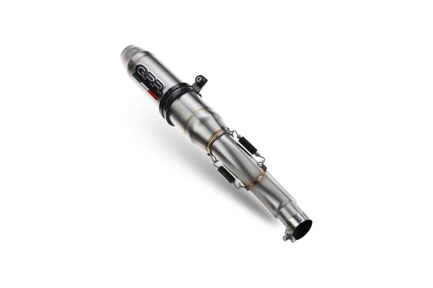 Exhaust compatible with Triumph Speed 400 2023-2025, Deeptone Inox, Slip-on exhaust including removable db killer and link pipe, EPA-compliant 