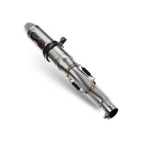 Exhaust compatible with Triumph Speed 400 2023-2025, Deeptone Inox, Slip-on exhaust including removable db killer and link pipe, EPA-compliant 