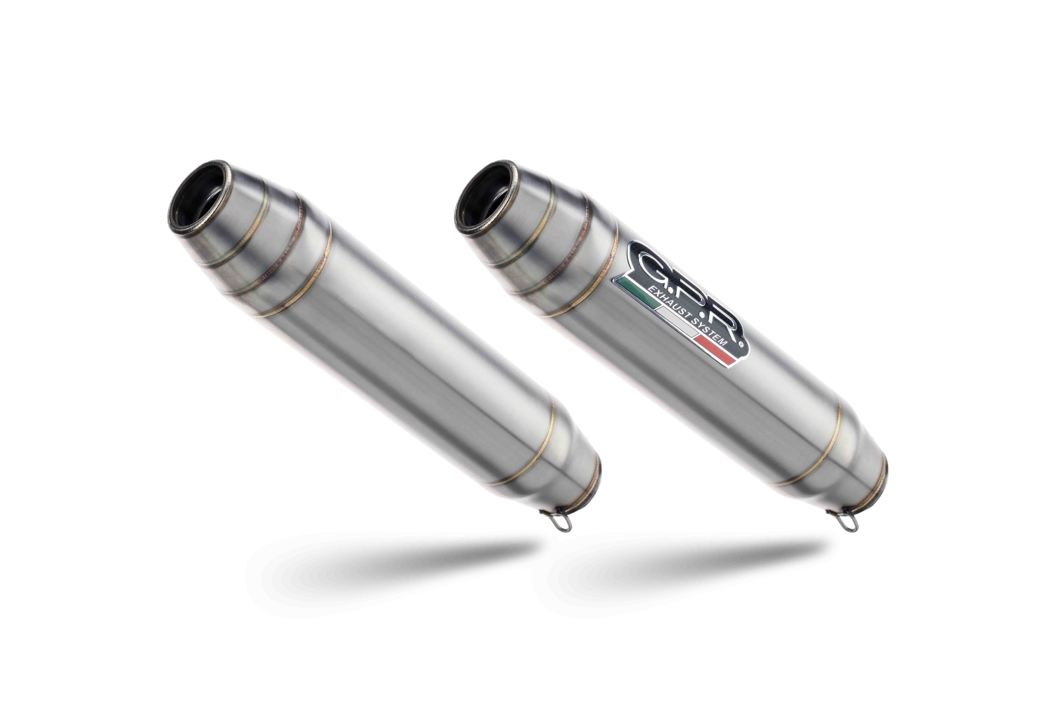 Exhaust compatible with Aprilia Dorsoduro 900 2017-2020, Deeptone Inox, Dual slip-on exhausts including link pipes 