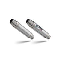 GPR exhaust compatible with Aprilia Dorsoduro 750  2008-2016, Deeptone Inox, Dual racing slip-on exhaust including link pipes 