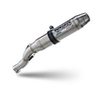 Exhaust compatible with Beta RR 125 Enduro Ac 4t 2005-2009, Deeptone Inox, Slip-on exhaust including removable db killer and link pipe, EPA-compliant 
