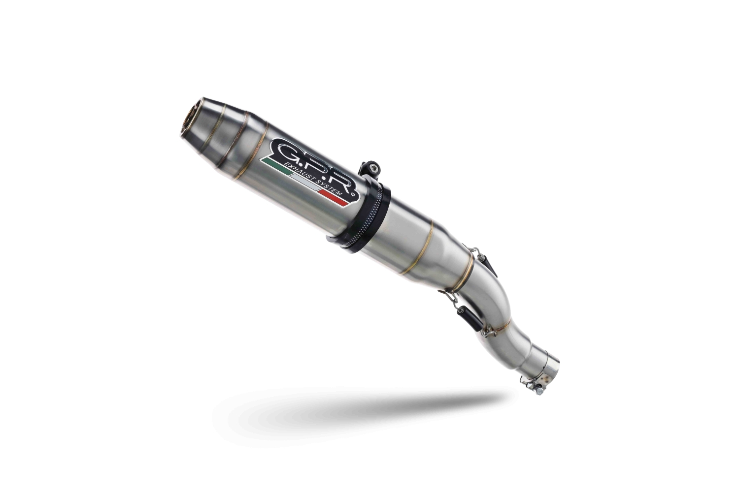 Exhaust compatible with Triumph Speed 400 2023-2025, Deeptone Inox, Slip-on exhaust including removable db killer and link pipe, EPA-compliant 