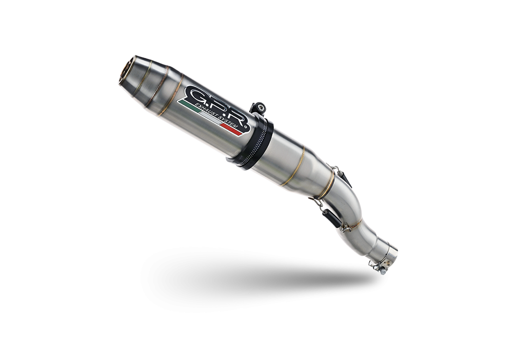 Exhaust compatible with Triumph Scrambler 900 2006-2014, Deeptone Inox, Dual slip-on including removable db killers and link pipes, EPA-compliant 