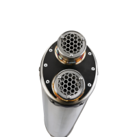 Exhaust compatible with Triumph Tiger 900 GT / Pro / Rally Pro 2024-2025, Dual Inox, Slip-on exhaust including removable db killer and link pipe, not EPA-compliant 
