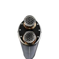 Exhaust compatible with Aprilia Tuareg 660 2021-2024, Dual Poppy, Slip-on exhaust including removable db killer and link pipe, EPA-compliant 