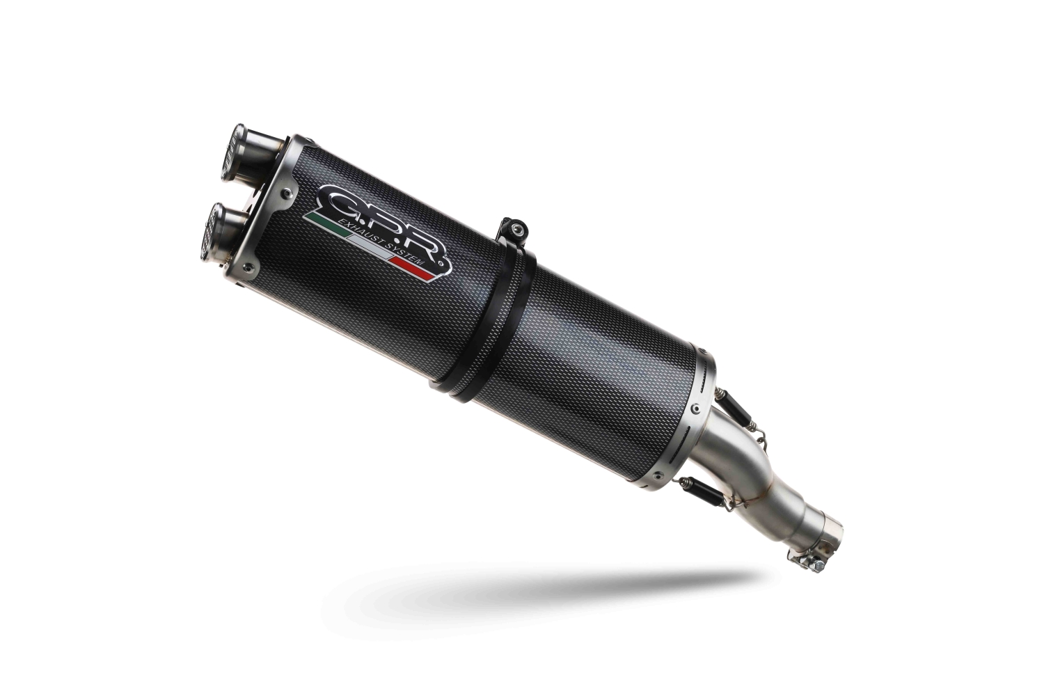 Exhaust compatible with Aprilia Tuareg 660 2021-2024, Dual Poppy, Slip-on exhaust including removable db killer and link pipe, EPA-compliant 