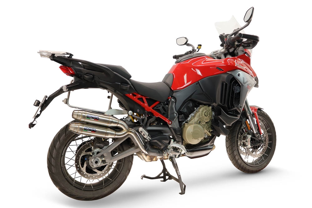 GPR exhaust compatible with Ducati Multistrada V4 - V4S 2025-2026, Deeptone Duplex, Dual Homologated legal slip-on exhaust including removable db killers and link pipes 