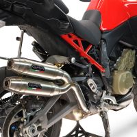 GPR exhaust compatible with Ducati Multistrada V4 - V4S 2025-2026, Deeptone Duplex, Dual Homologated legal slip-on exhaust including removable db killers and link pipes 