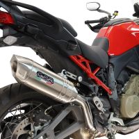 GPR exhaust compatible with Ducati Multistrada V4 - V4S 2025-2026, Furore-X Inox, Homologated legal slip-on exhaust including removable db killer and link pipe 