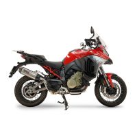 GPR exhaust compatible with Ducati Multistrada V4 - V4S 2025-2026, Furore-X Titanio, Homologated legal slip-on exhaust including removable db killer and link pipe 