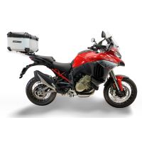 Top case GPR TECH compatible with  Harley Davidson Pan America 1250 2020/2024 GPR TECH Top case in aluminum, silver color with specific plate included Capacity 45 LT.