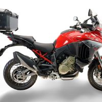 Top case GPR TECH compatible with  Harley Davidson Pan America 1250 2020/2024 GPR TECH Top case in aluminum, black color with specific plate included Capacity 45 LT.