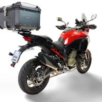 Top case GPR TECH compatible with  Harley Davidson Pan America 1250 2020/2024 GPR TECH Top case in aluminum, black color with specific plate included Capacity 45 LT.