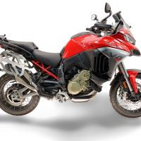 GPR TECH compatible with  Ducati Multistrada V4 - V4S 2025/2026 GPR TECH Pair of side cases aluminum made with contoured right side, black color with specific pannier holder TECH-EVO serie  Capacity 38 LT. + 32 LT.