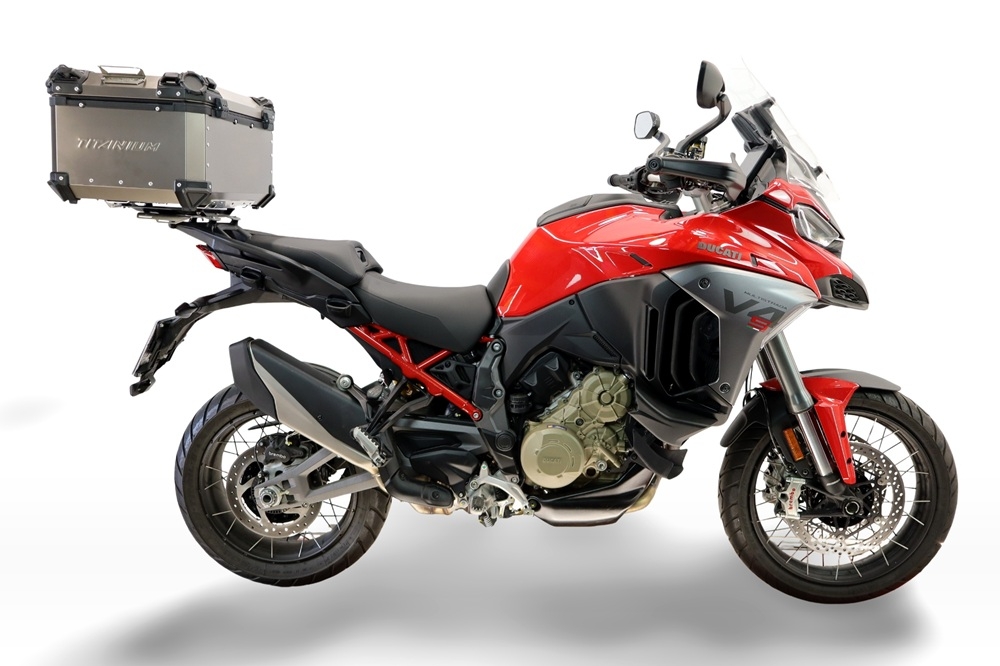  Harley Davidson Pan America 1250 2020/2024 GPR TECH Top case in Titanium , Titanium Natural color with specific plate included Capacity 55 LT.