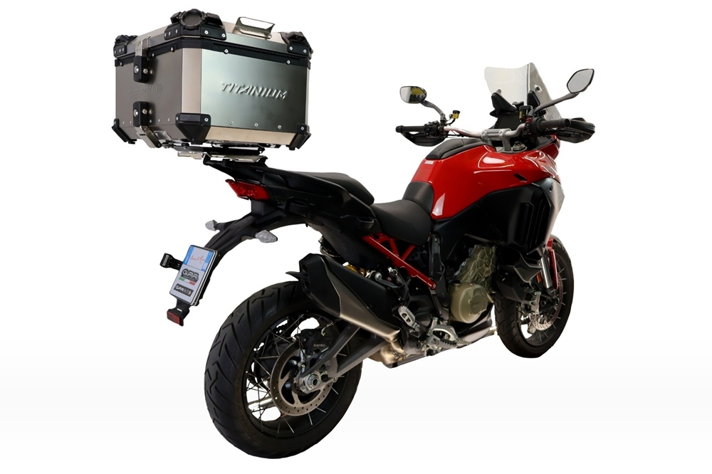 Harley Davidson Pan America 1250 2020/2024 GPR TECH Top case in Titanium , Titanium Natural color with specific plate included Capacity 55 LT.