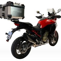  Harley Davidson Pan America 1250 2020/2024 GPR TECH Top case in Titanium , Titanium Natural color with specific plate included Capacity 55 LT.