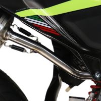 Exhaust compatible with Fantic Motor XEF 125 Enduro 125 Competition/Performance 2025-2026, Deeptone Inox, Slip-on exhaust including link pipe and removable db killer 