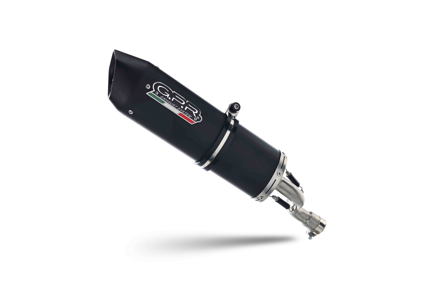 Exhaust compatible with Beta RR 125 4T Enduro 2021-2024, Furore Evo4 Nero, Slip-on exhaust including link pipe and removable db killer 