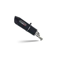 GPR exhaust compatible with Aprilia Rx 125 2018-2020, Furore Evo4 Nero, Homologated legal slip-on exhaust including removable db killer and link pipe 